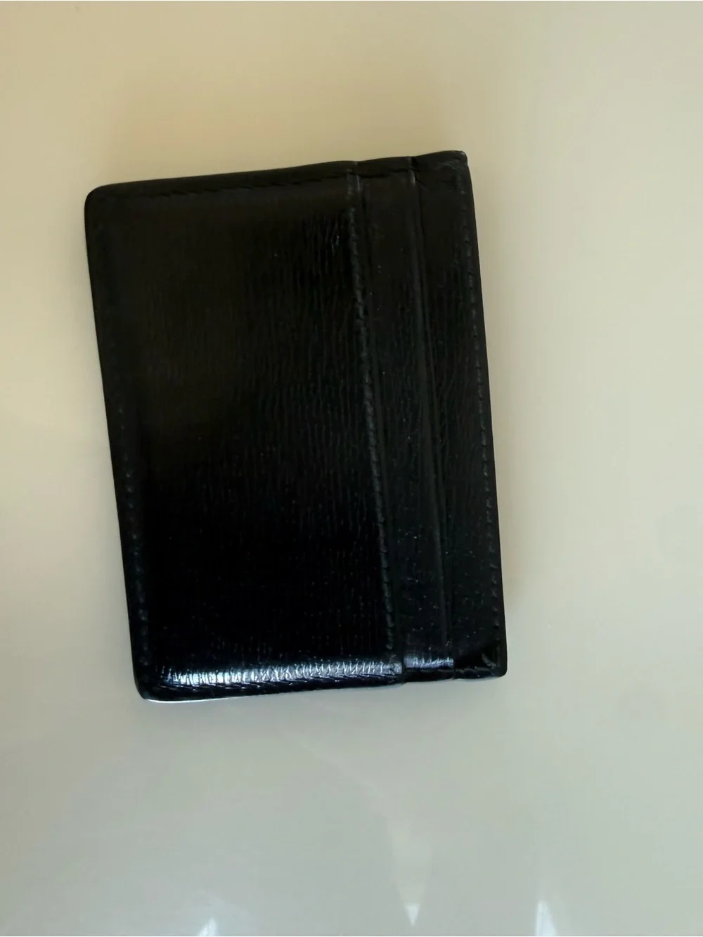 Gucci Black Leather Card Holder with Red and White Snake Motif